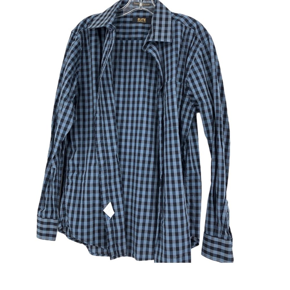 EliteStyle Blue Plaid Button-Up Casual Shirt | Perfect for Any Occasion